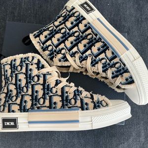 Diors Tapestry B23 High Sneakers ( blue)